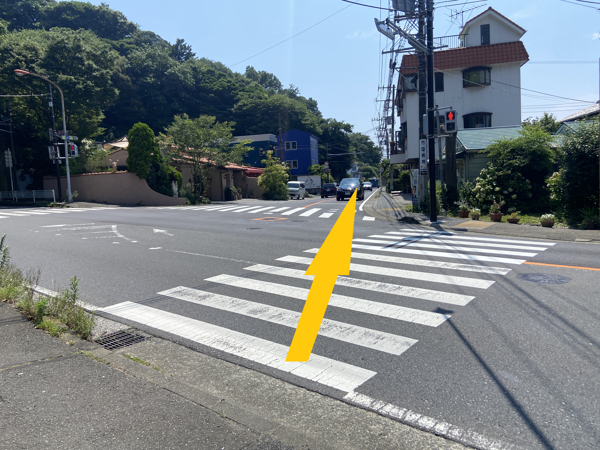 仙元山葉山教会コース入口案内