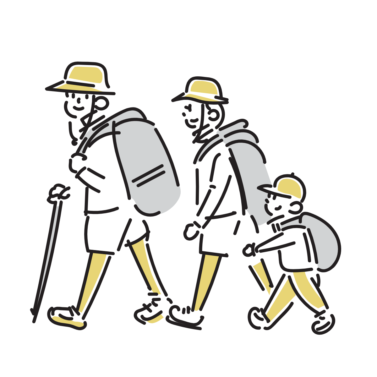 ハイキングイラスト