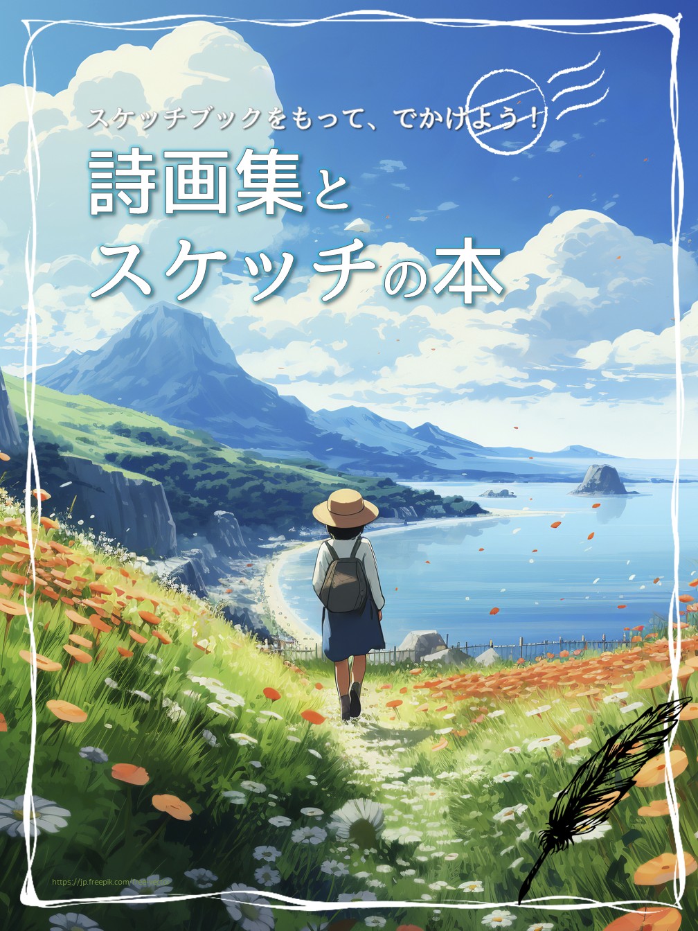 詩画集とスケッチのポスター