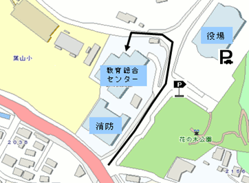 教育総合センターの地図のイラスト