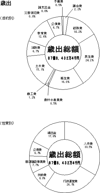 歳出のグラフ