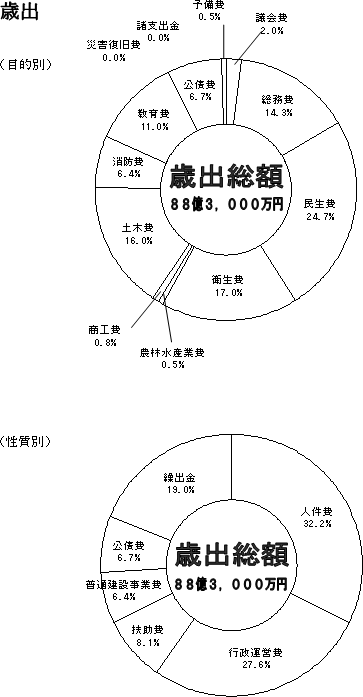歳出のグラフ