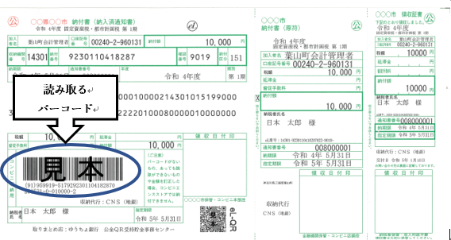 納付書のイメージ写真