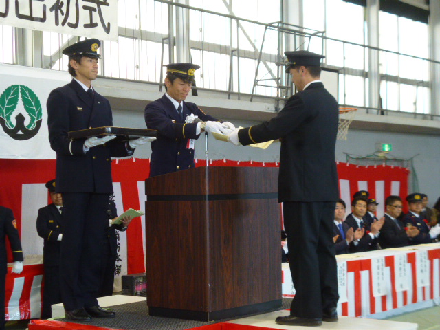 町長表彰　永年勤続消防団員表彰（15年）