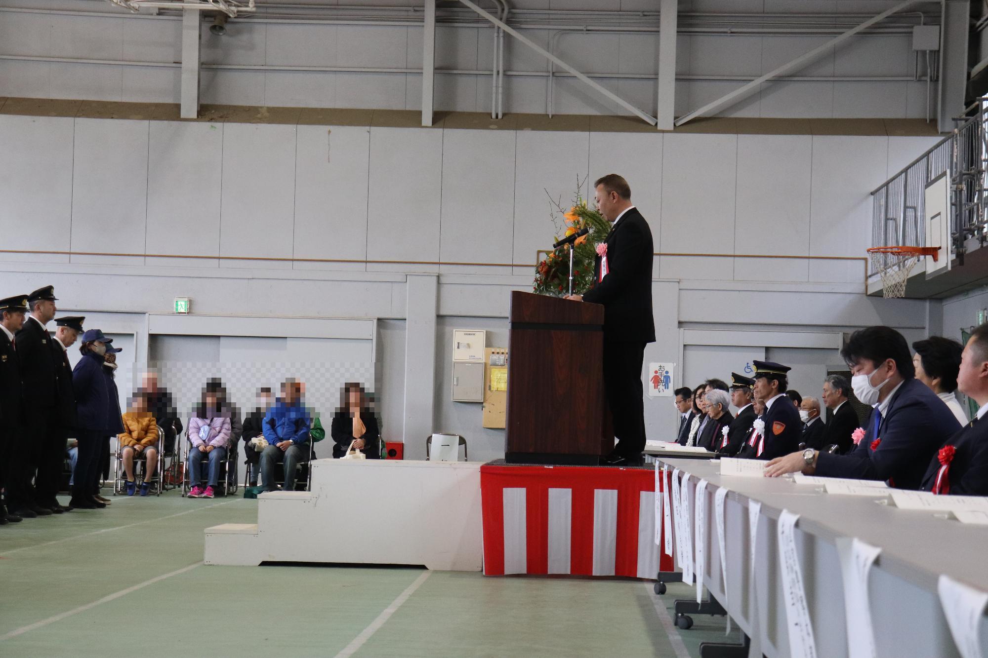 令和６年消防出初式写真06来賓祝辞（伊東議長）