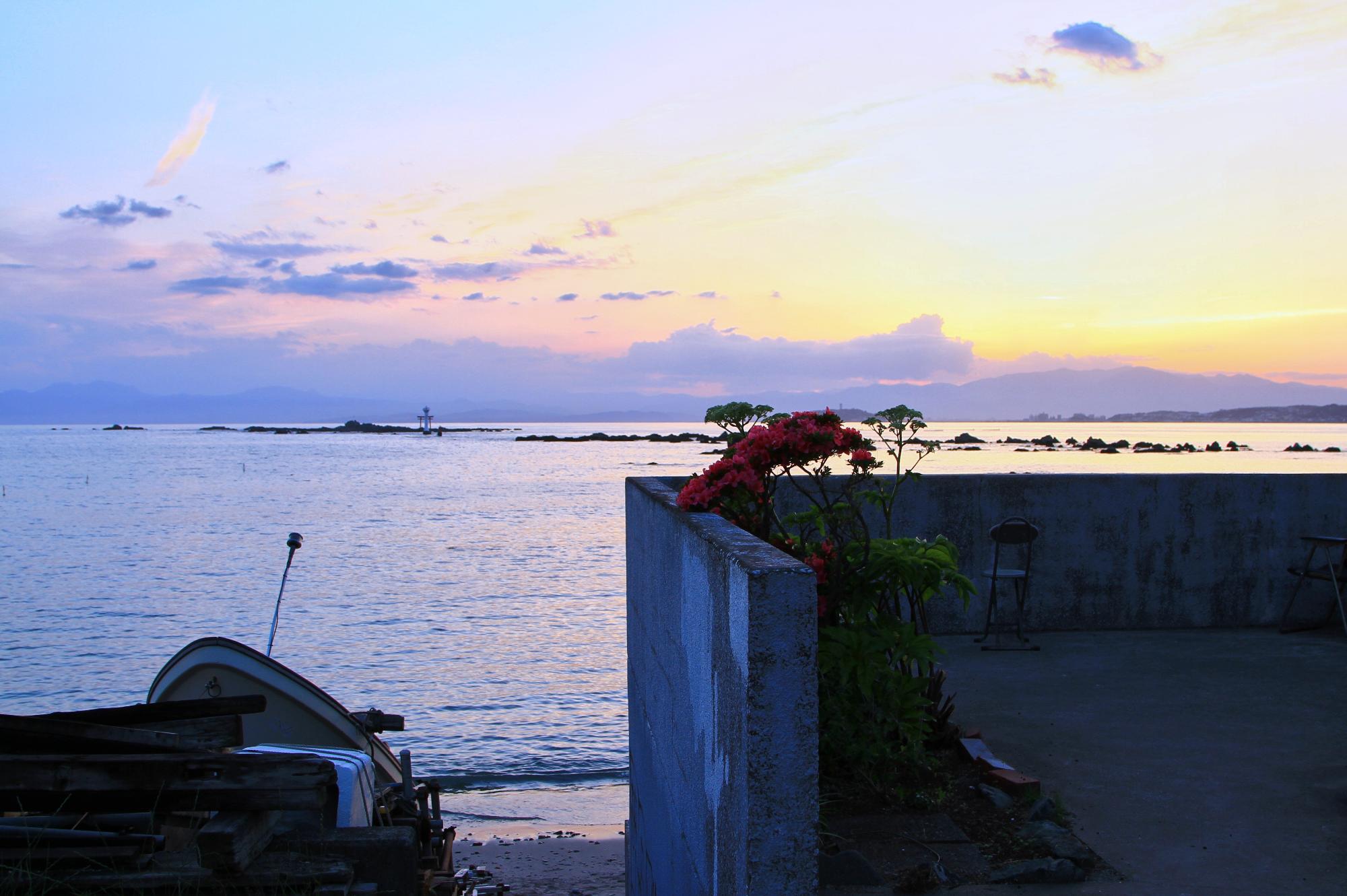 真名瀬の夕日