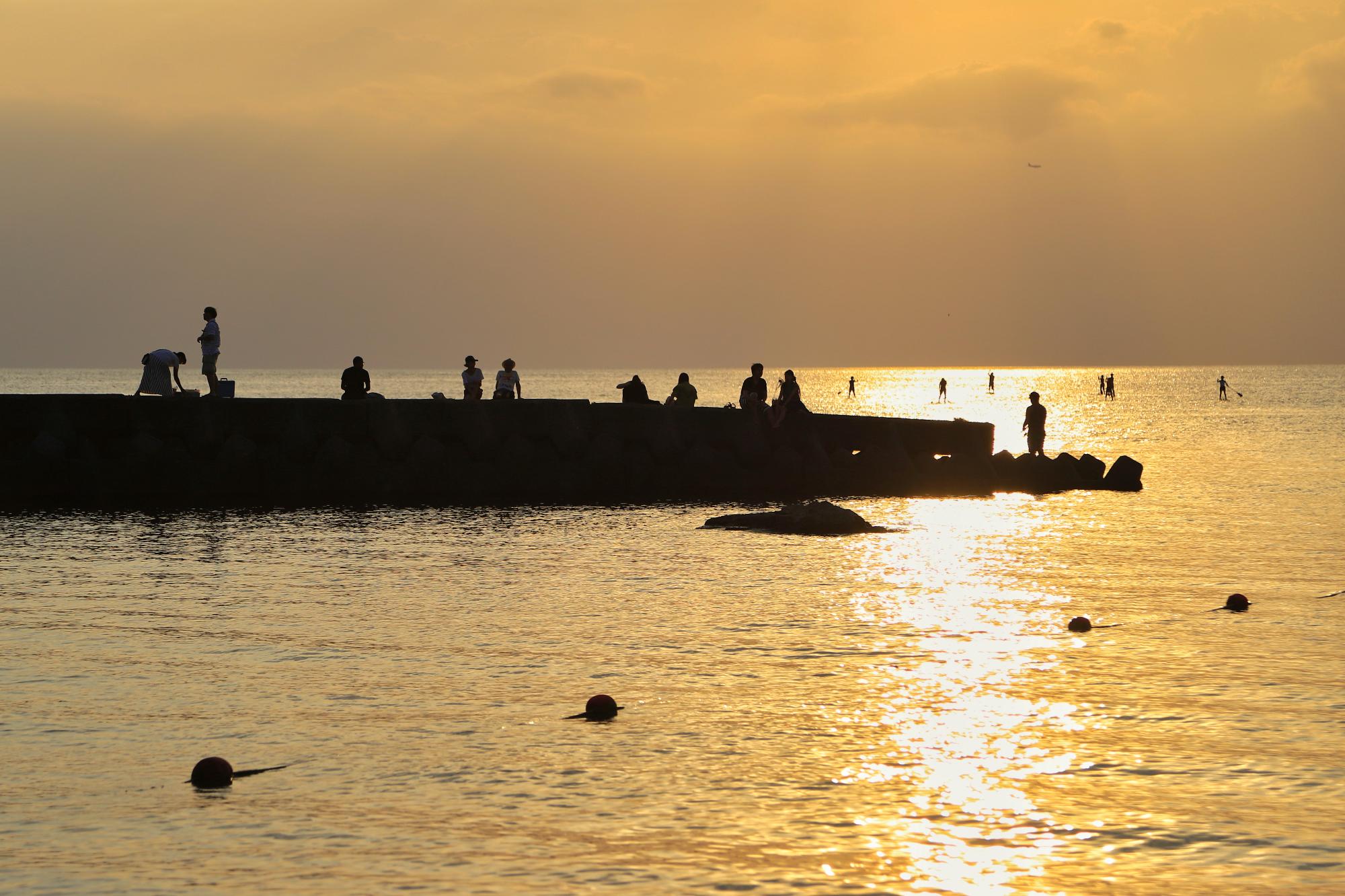 森戸海岸の夕日