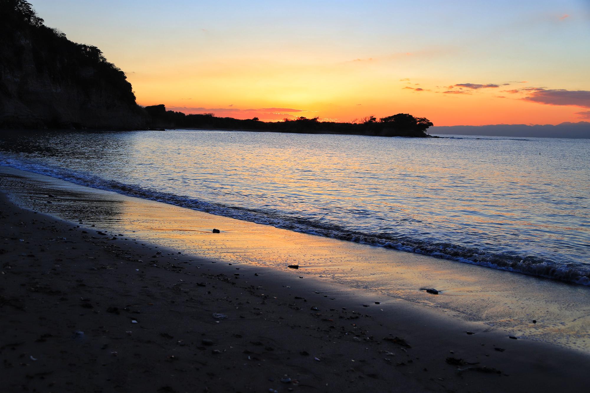 長者ヶ崎の夕日