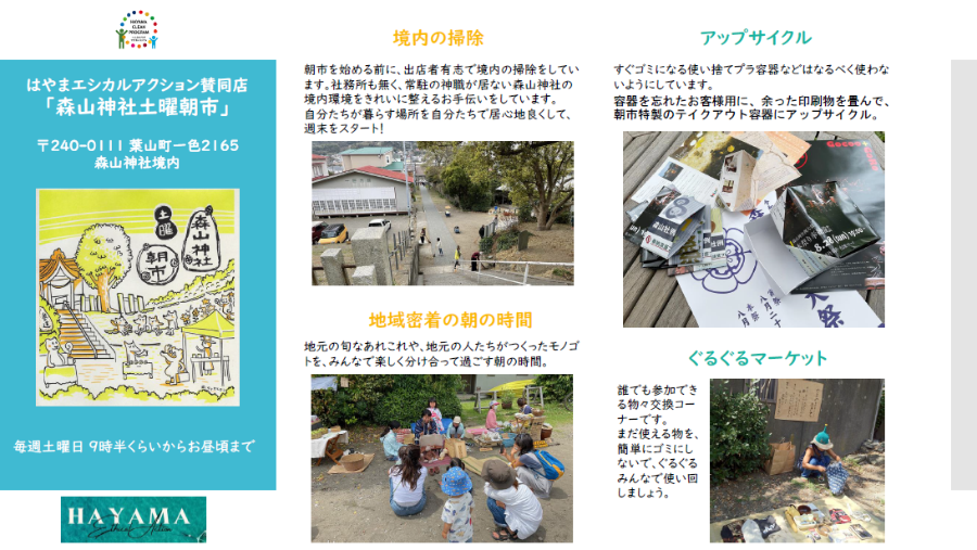 森山神社土曜朝市の取組み紹介シート