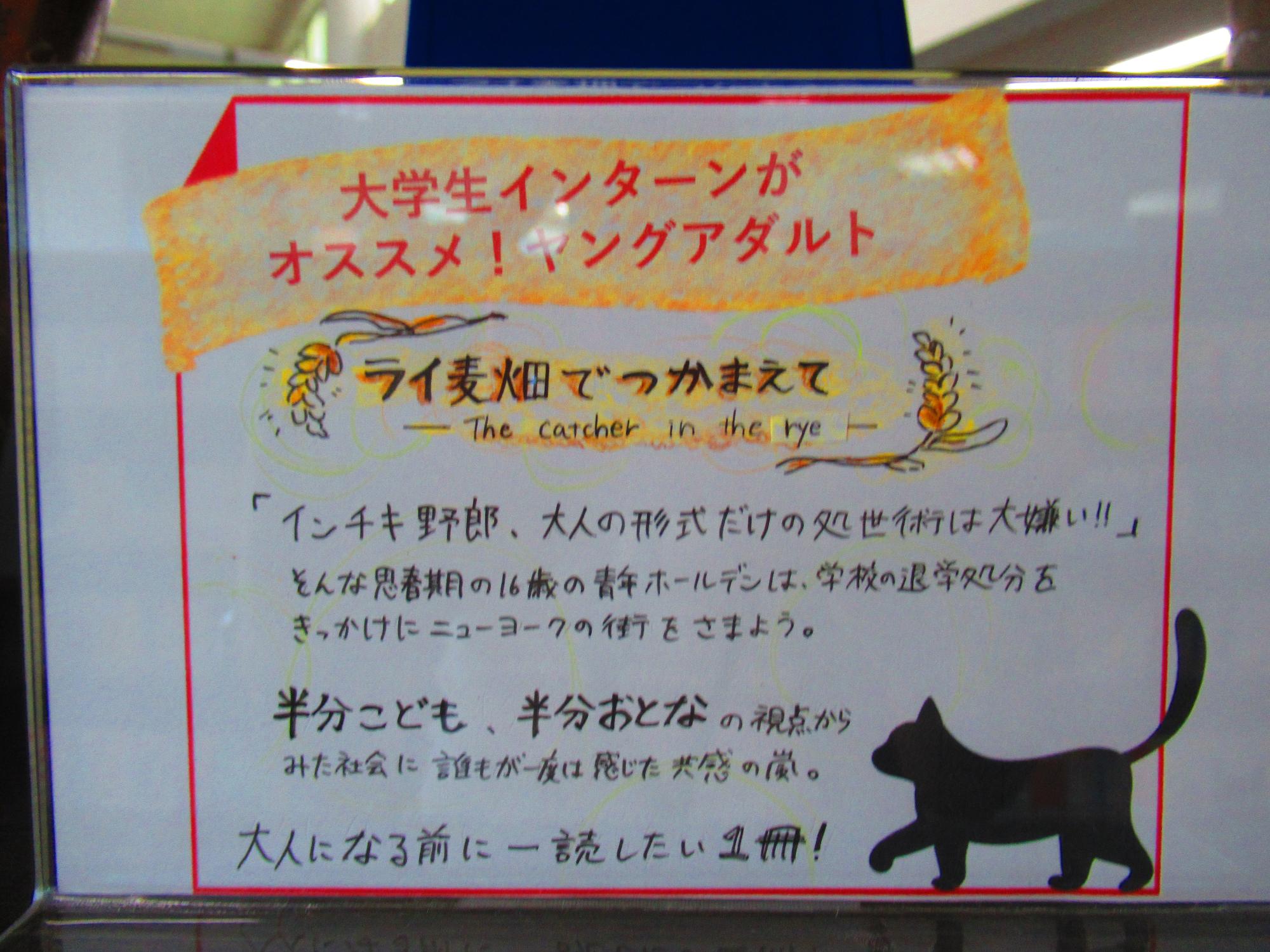 大学生インターンおすすめ本ポップ