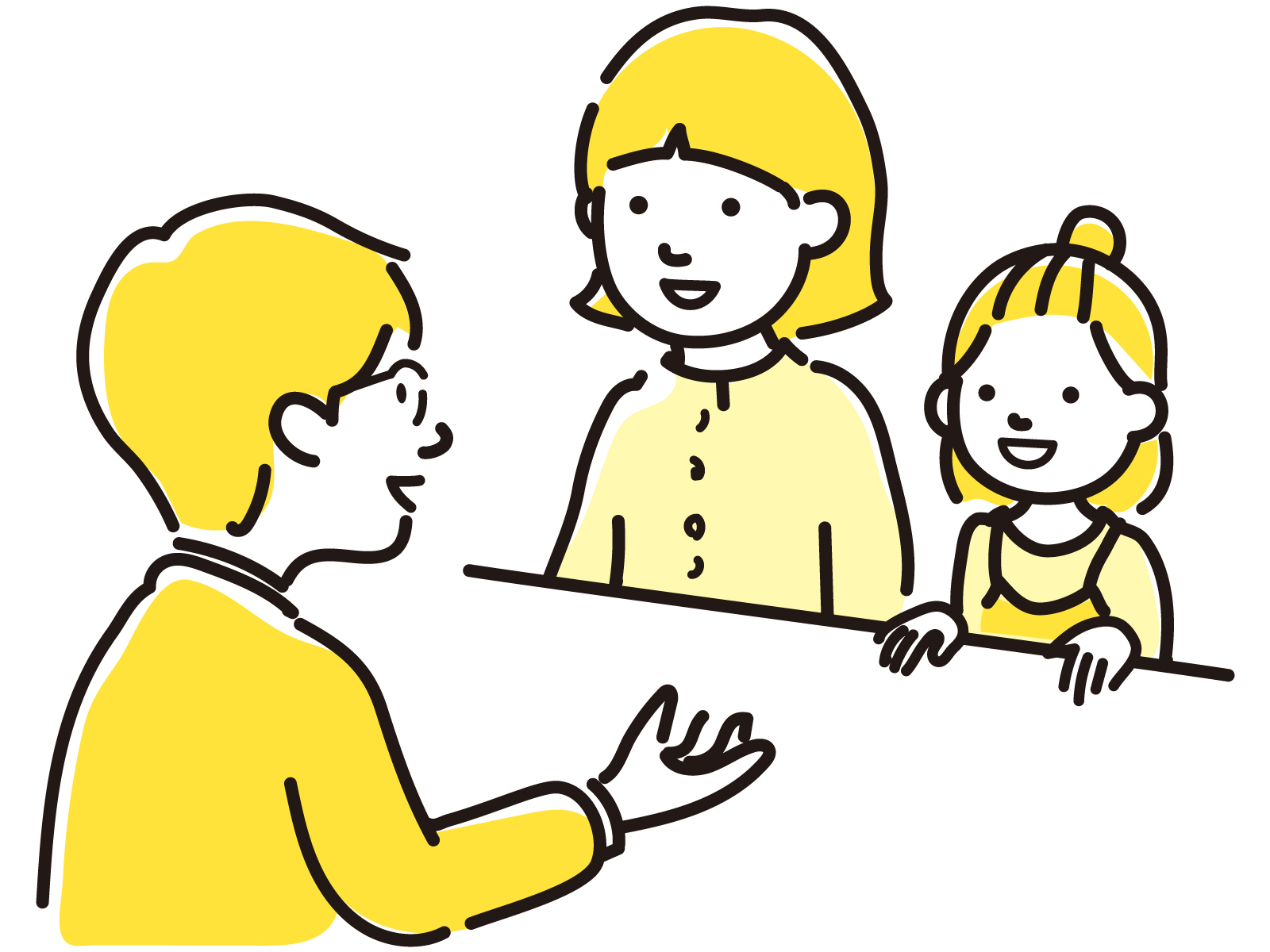 面談しているイラスト